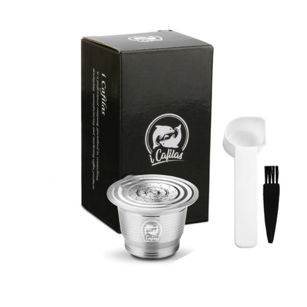 Capsule en Acier Inoxydable avec Filtre pour Machine Nespresso ICafilas