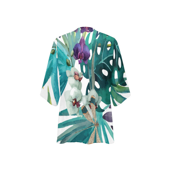 Kimono Plage Femme Tropical MITI Orchidée