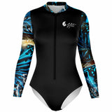 av 3d - Combi surf manches longues MITI caraco Benitier Couleurs Lagon