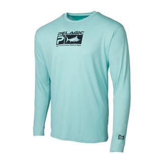 Couleurs Lagon - Chemise de Pêche Respirante Lycra Manches Longues UV50+ UNI OCEAN PELAGIC - Light Blue