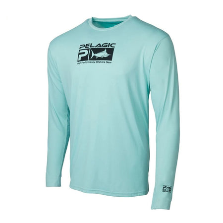 Couleurs Lagon - Chemise de Pêche Respirante Lycra Manches Longues UV50+ UNI OCEAN PELAGIC - Light Blue