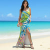 plage a midi - Robe Longue Évasée Stripe - Island Vibes – COULEURS LAGON