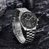 Montre tachymètre homme SPEEDMASTER MoonWatch V4 hommage Omega vue 29 - Couleurs Lagon