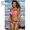 Couleurs Lagon - Bikini Push Up Uni Trio Brazil - Rose