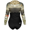 dos 3d - Combi surf manches longues MITI caraco Coquillages Couleurs Lagon