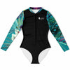 a plat av - Combi surf manches longues MITI caraco Orchidees Turquoise Couleurs Lagon