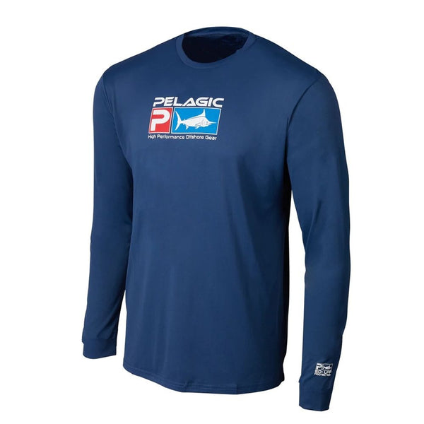 Couleurs Lagon - Chemise de Pêche Respirante Lycra Manches Longues UV50+ UNI OCEAN PELAGIC - blue