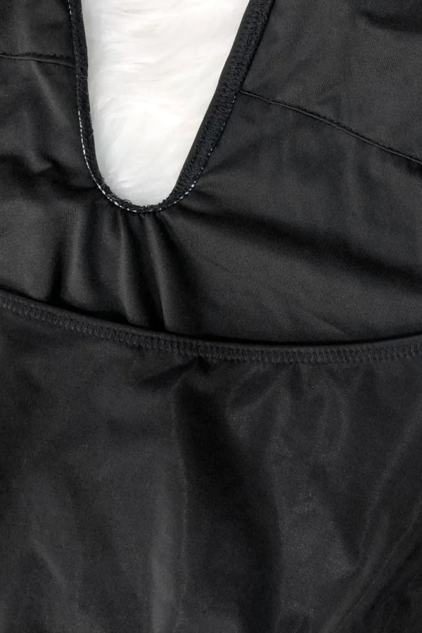 detail 2 - Monokini dos nu licou ajustable coupe slim et décolleté plongeant BLACKDIVE - Couleurs Lagon
