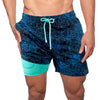 Boardshort homme motif tropical MANA — Short surf séchage rapide Couleurs Lagon