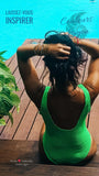 dos - Couleurs Lagon - Sexy Monokini 1 pièce Push-Up Bas Tangua Brésilien