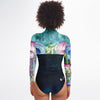 dos - Combi surf manches longues MITI caraco Meduses II Couleurs Lagon