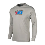 Couleurs Lagon - Chemise de Pêche Respirante Lycra Manches Longues UV50+ UNI OCEAN PELAGIC - dark grey