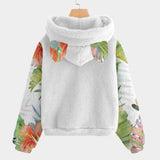 dos - Polaire Mahïna – Le Hoodie Enfant 4-16 ans qui Fait Fondre les Cœurs - Blanc - Couleurs Lagon