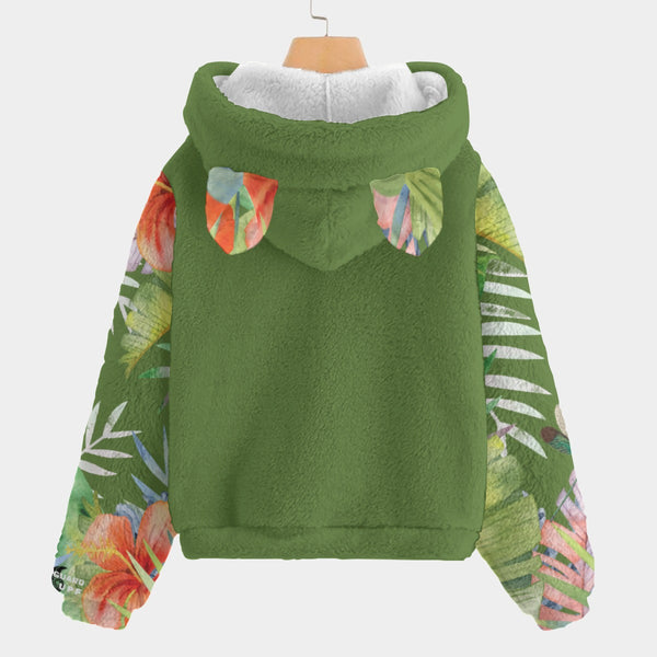 dos - Polaire Mahïna – Le Hoodie Enfant 4-16 ans qui Fait Fondre les Cœurs - Vert - Couleurs Lagon