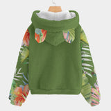 dos - Polaire Mahïna – Le Hoodie Enfant 4-16 ans qui Fait Fondre les Cœurs - Vert - Couleurs Lagon