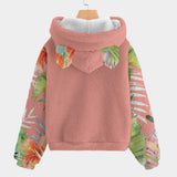 dos - Polaire Mahïna – Le Hoodie Enfant 4-16 ans qui Fait Fondre les Cœurs - Rose - Couleurs Lagon
