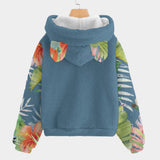 dos - Polaire Mahïna – Le Hoodie Enfant 4-16 ans qui Fait Fondre les Cœurs - Bleu - Couleurs Lagon