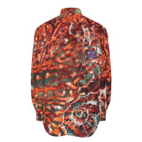 Men's Red Gorgon Long-Sleeved Cotton Shirt