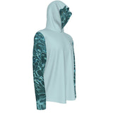 droite - Sweat capuche manche longue et pouce UPF50+ vert clair - Couleurs Lagon