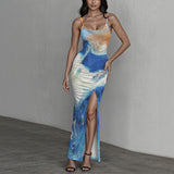 avant - Robe Longue Évasée Stripe - Élégance Océanic – COULEURS LAGON