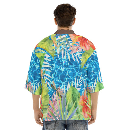 dos - Kimono Court Japonais Homme – ISLAND VIBES Gala du Lagon NIKF - Couleurs Lagon