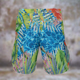 dos - Short collection NIKF Island Vibes – Short Cargo Homme Imprimé - Couleurs Lagon