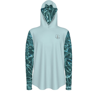 avant - Sweat capuche manche longue et pouce UPF50+ vert clair - Couleurs Lagon