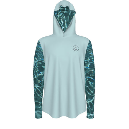 avant - Sweat capuche manche longue et pouce UPF50+ vert clair - Couleurs Lagon