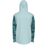 dos - Sweat capuche manche longue et pouce UPF50+ vert clair - Couleurs Lagon