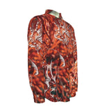 Men's Red Gorgon Long-Sleeved Cotton Shirt