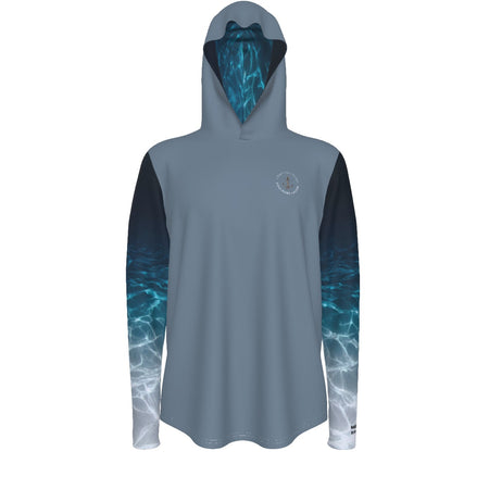 avant - Sweat capuche manche longue et pouce UPF50+ pacific gris - Couleurs Lagon