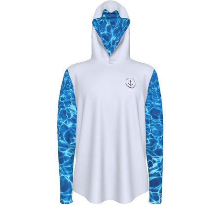 avant - Sweat à capuche manche longue et pouce UPF50+ blanc lagon