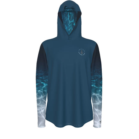 avant - Sweat capuche manche longue et pouce UPF50+ pacific marine - Couleurs Lagon