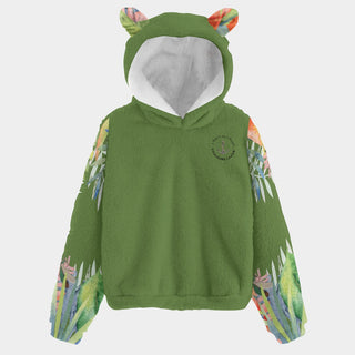 avant - Polaire Mahïna – Le Hoodie Enfant 4-16 ans qui Fait Fondre les Cœurs - Vert - Couleurs Lagon