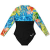 dos a plat - Combi surf manches longues MITI Caraco ISLAND VIBES Couleurs Lagon