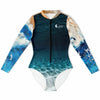 Combi surf manches longues MITI caraco Bleu Marine Couleurs Lagon