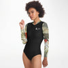 pose - Combi surf manches longues MITI caraco Coquillages Couleurs Lagon