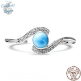 Couleurs Lagon - Bracelet Argent 925 et Larimar ANGEL