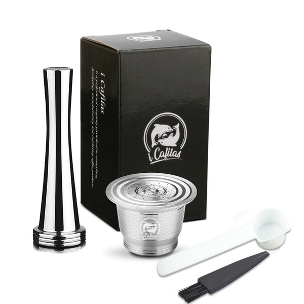 Capsule en Acier Inoxydable avec Filtre pour Machine Nespresso ICafilas