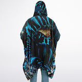 dos hom - Poncho Plaid Polaire à Capuche – Flannel Surf & Cocooning | Couleurs Lagon