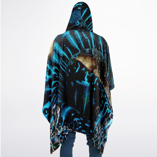 dos men - Poncho Plaid Polaire à Capuche – Flannel Surf & Cocooning | Couleurs Lagon