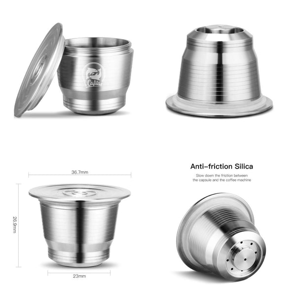 Capsule en Acier Inoxydable avec Filtre pour Machine Nespresso