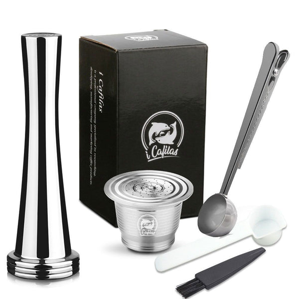 Capsule en Acier Inoxydable avec Filtre pour Machine Nespresso ICafilas