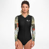 av - Combi surf manches longues MITI caraco Coquillages Couleurs Lagon
