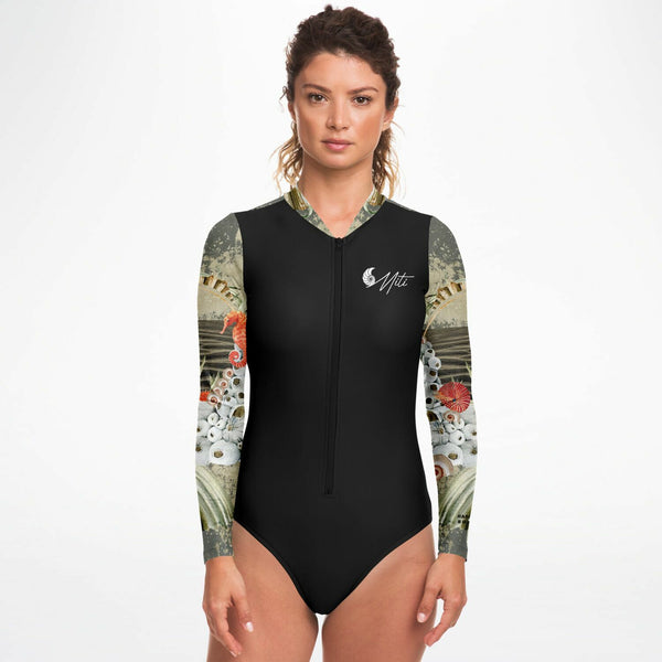 av - Combi surf manches longues MITI caraco Coquillages Couleurs Lagon