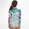 dos - Combi surf manches longues MITI caraco Meduses Couleurs Lagon