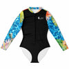 avant a plat - Combi surf manches longues MITI Caraco ISLAND VIBES Couleurs Lagon