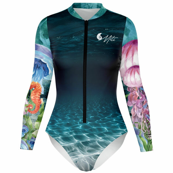 Long-sleeved MITI surf suit camisole Meduses II Lagon Colors