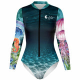 Long-sleeved MITI surf suit camisole Meduses II Lagon Colors