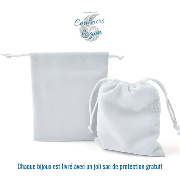 Couleurs Lagon - Bracelet Argent 925 et Larimar BLUE HEART